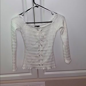 White off shoulder top